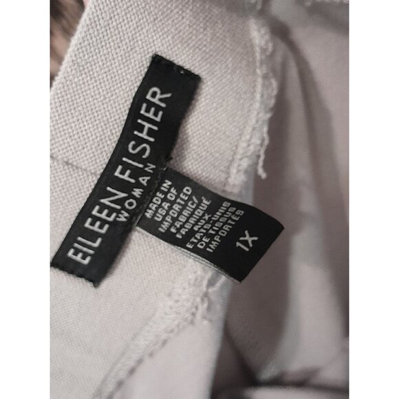 Eileen Fisher Textured Viscose Blend Wide Leg Casual Comfy Size 1X Pants Gray - Picture 7 of 8